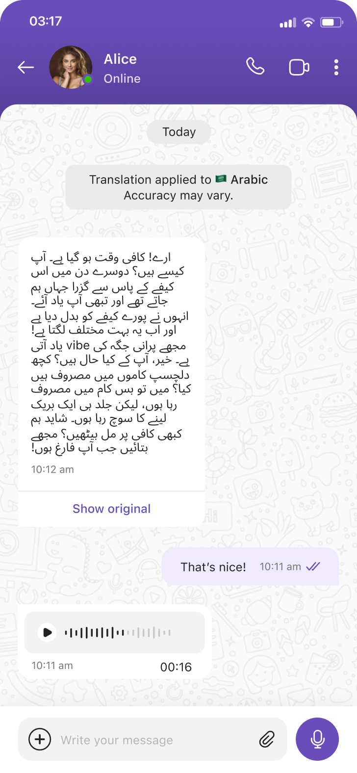 Messaging + Translation