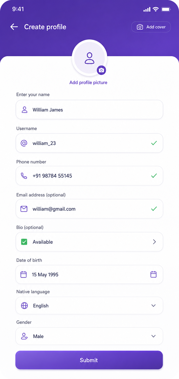 Create Profile