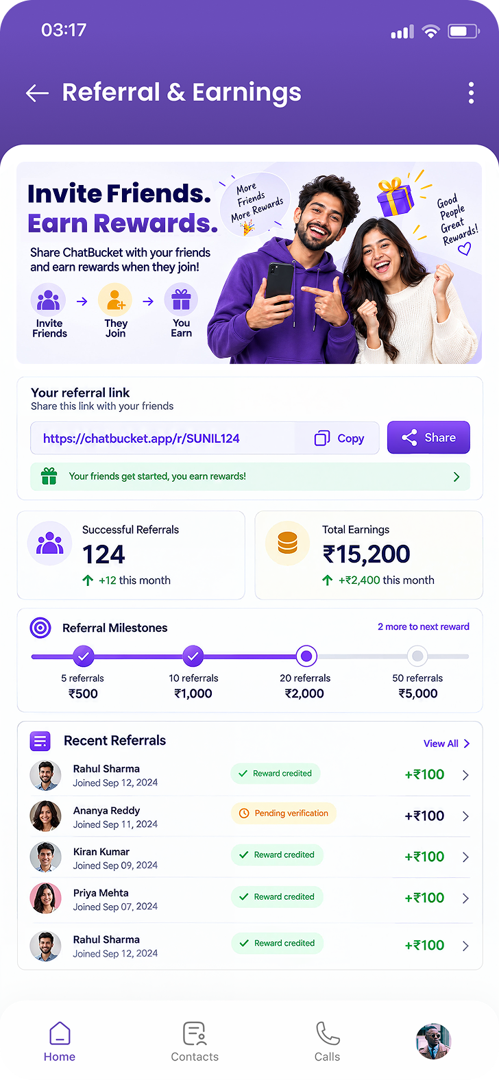 Referral Page